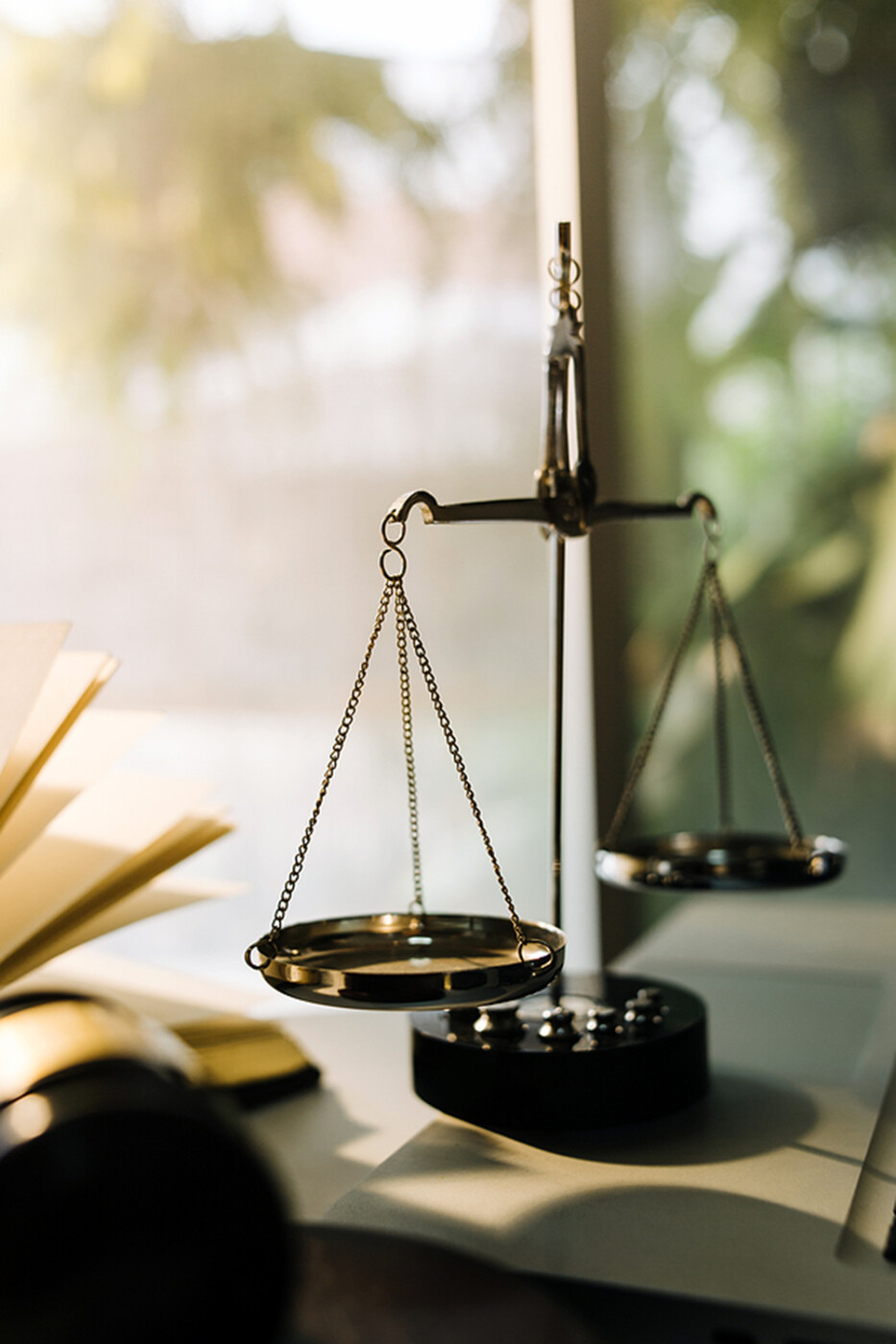 scales representing judicial services.