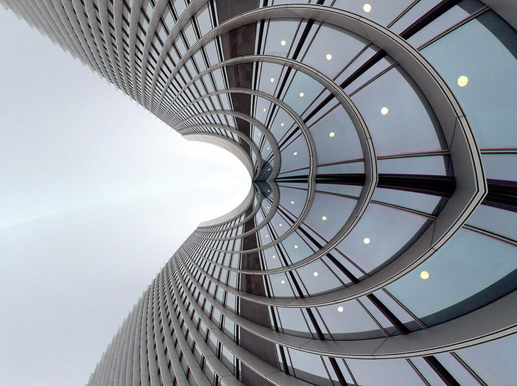 An abstract version of one of the many buildings in London's Docklands.