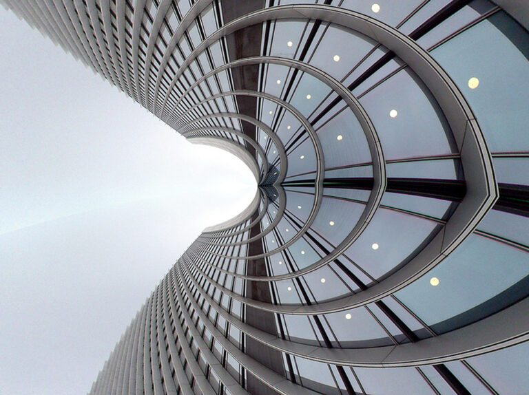 An abstract version of one of the many buildings in London's Docklands.